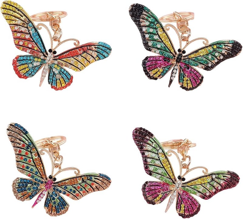 Green Butterfly Keychain Jewelry Elegant Hollow Pendant Phone Charm Delicate Key Chain Decoration - Image 3